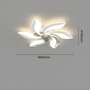 Modern leaf black & white ceiling fan with remote control bedroom