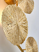 Modern leaf gold iron wall sconce for living room