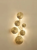 Modern leaf gold iron wall sconce for living room