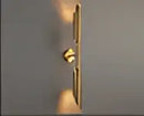 Modern leaf gold led wall lamp for bedroom with glass bulb