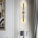 Modern leaf gold led wall lamp for bedroom with glass bulb
