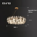 Modern leaf gold & silver crystal pendant light for living room