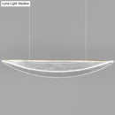 Modern leaf shaped acrylic led pendant light for dining room