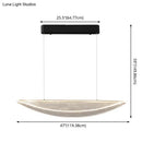 Modern leaf shaped acrylic led pendant light for dining room