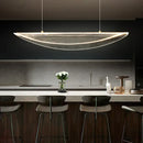 Modern leaf shaped acrylic led pendant light for dining room