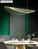 Modern leaf shaped acrylic led pendant light for dining room