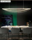 Modern leaf shaped acrylic led pendant light for dining room