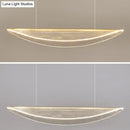 Modern leaf shaped acrylic led pendant light for dining room