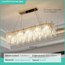 Modern leaf textured glass crystal led ceiling lamp living room