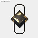 Modern led acrylic wall mount lamp black geometric bedroom sconce