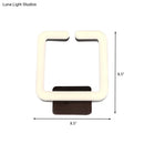 DecorBites™ Modern LED Aluminum Wall Sconce in Warm/White/Natural Light - Square Coffee Design