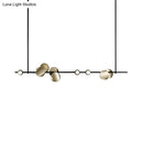 DecorBites™ Modern LED Black Metal Chandelier - Circle Dining Room Island Light Fixture