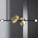 DecorBites™ Modern LED Black Metal Chandelier - Circle Dining Room Island Light Fixture