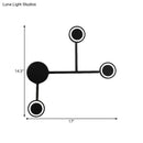 Modern led black wall sconce coat rack bedroom warm white hook