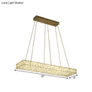 Modern led crystal island chandelier dining room pendant light