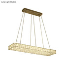 Modern led crystal island chandelier dining room pendant light
