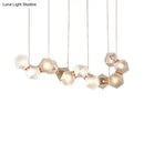 Modern led geometric white glass pendant – dining room light