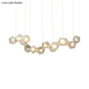 Modern led geometric white glass pendant – dining room light