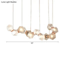 Modern led geometric white glass pendant – dining room light