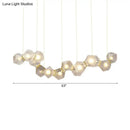 Modern led geometric white glass pendant – dining room light