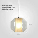 Modern led glass marble pendant light for dining room