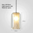 Modern led glass marble pendant light for dining room