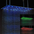 Modern led rainfall shower head – bathroom color changing luxury