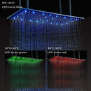 Modern led rainfall shower head – bathroom color changing luxury