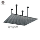 Modern led rainfall shower head – bathroom color changing luxury