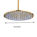 Modern led round gold shower head bathroom crystal droplet design