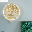 DecorBites™ Modern LED Tree Wall Lamp-Metal Mounted, Black/White, Bedside Mural Light with Warm/White Glow