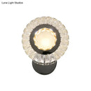 Modern led wall mount lamp with clear rectangle cut crystals bedroom
