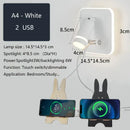Modern led wall sconce with usb charging port – bedroom reading light