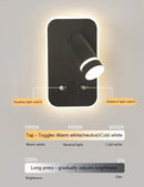 Modern led wall sconce with usb charging port – bedroom reading light