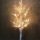 Modern led white birch tree table lamp for living room decor