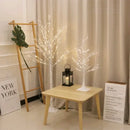 Modern led white birch tree table lamp for living room decor