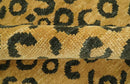 Modern leopard Design 8x10 Hand knotted Golden-Brown and Charcoal wool area rug