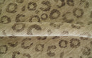 Modern leopard Design Hand knotted Camel and Taupe Custom Made wool area rug