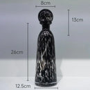 Modern leopard texture glass vase black & white dining room decanter