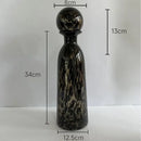 Modern leopard texture glass vase black & white dining room decanter
