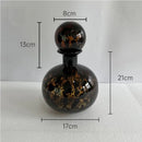 Modern leopard texture glass vase black & white dining room decanter