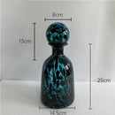 Modern leopard texture glass vase black & white dining room decanter