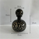 Modern leopard texture glass vase black & white dining room decanter