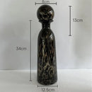 Modern leopard texture glass vase black & white dining room decanter