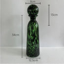 Modern leopard texture glass vase black & white dining room decanter