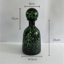 Modern leopard texture glass vase black & white dining room decanter