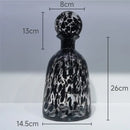 Modern leopard texture glass vase black & white dining room decanter
