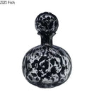 Modern leopard texture glass vase black & white dining room decanter