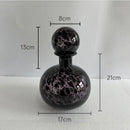 Modern leopard texture glass vase black & white dining room decanter