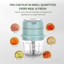 Modern light blue electric food chopper kitchen garlic masher